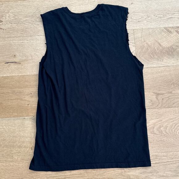 No Brand  - Alice In Chains Band Tee with Cut Off Sleeves in Black Orange & Red - Picture 2 of 2